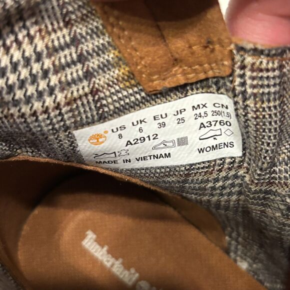 Women's Timberland Sienna High Embossed Brown Leather Waterproof Boots US Size 8 - Picture 11 of 12